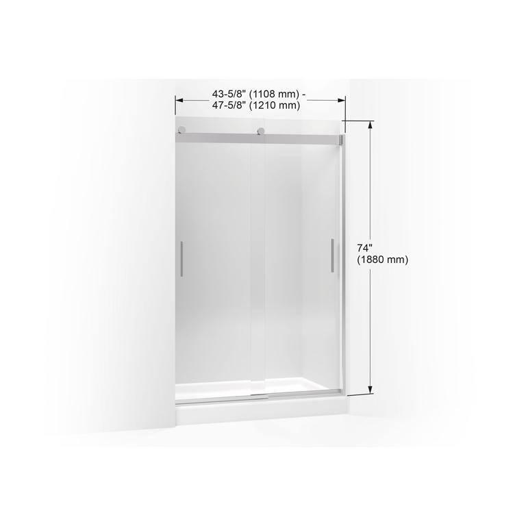 Levity 47.58" x 74" Bypass Shower Door with CleanCoat® Technology