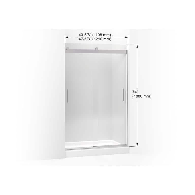Levity 47.58" x 74" Bypass Shower Door with CleanCoat® Technology
