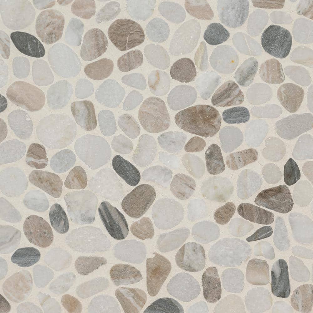 Ackland 12" x 12" Natural Stone Pebbles/Rocks Mosaic Floor & Wall Tile