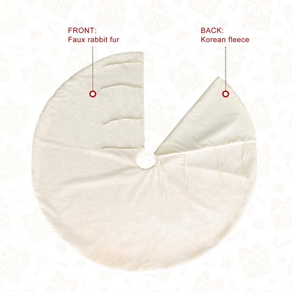 Glitzhome Solid Color Tree Skirt