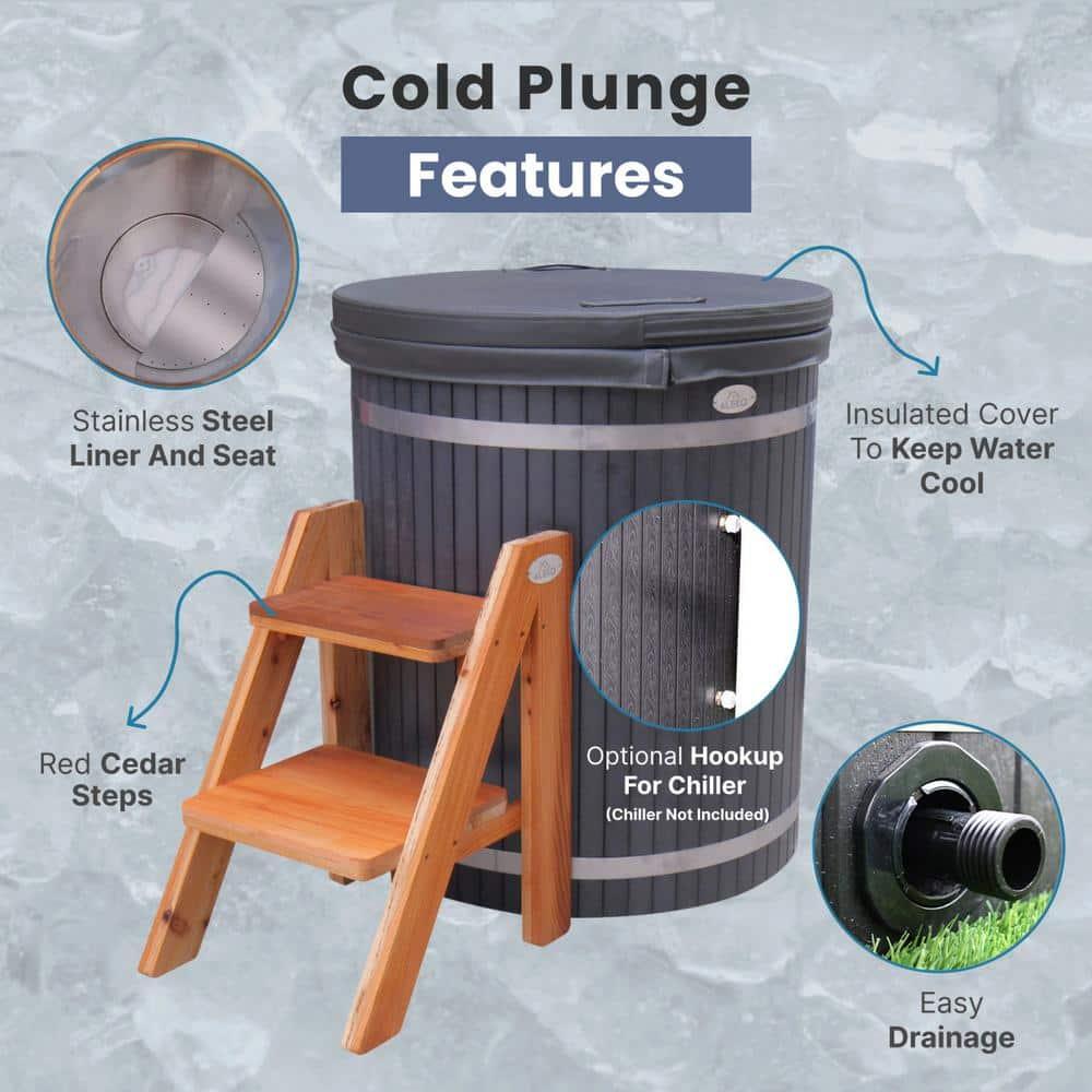 ALEKO ALEKO Ice Bath Frost Cold Pod Plunge Tub | 118 Gallon Water Treatment Capacity | 37.5” x 32.25”