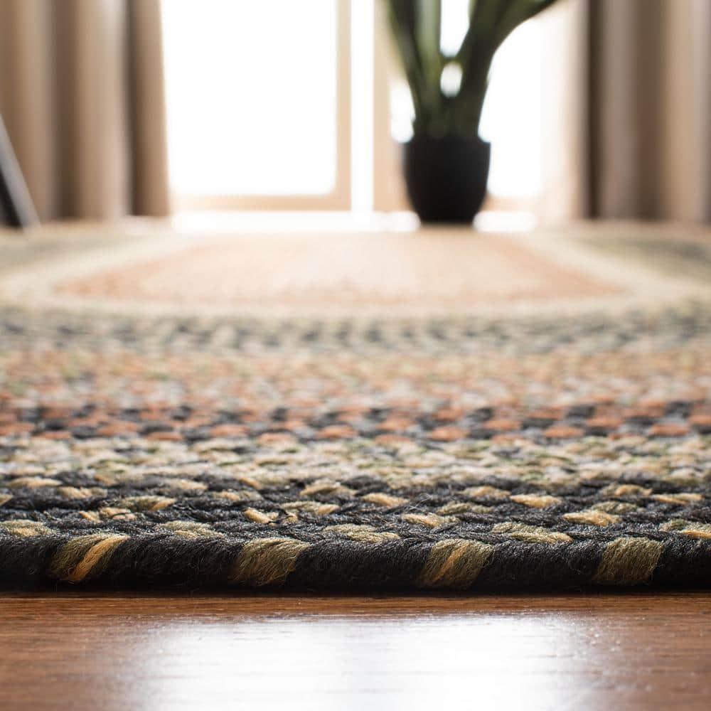 Braided BRD308 Hand Woven Area Rug - Multi - 4'x6' Oval - Safavieh.