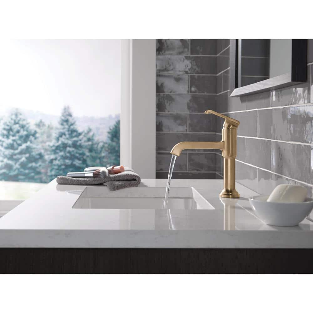 Tetra Single Hole Bathroom Faucet, Single Handle Bathroom Sink Faucet with Drain Assembly