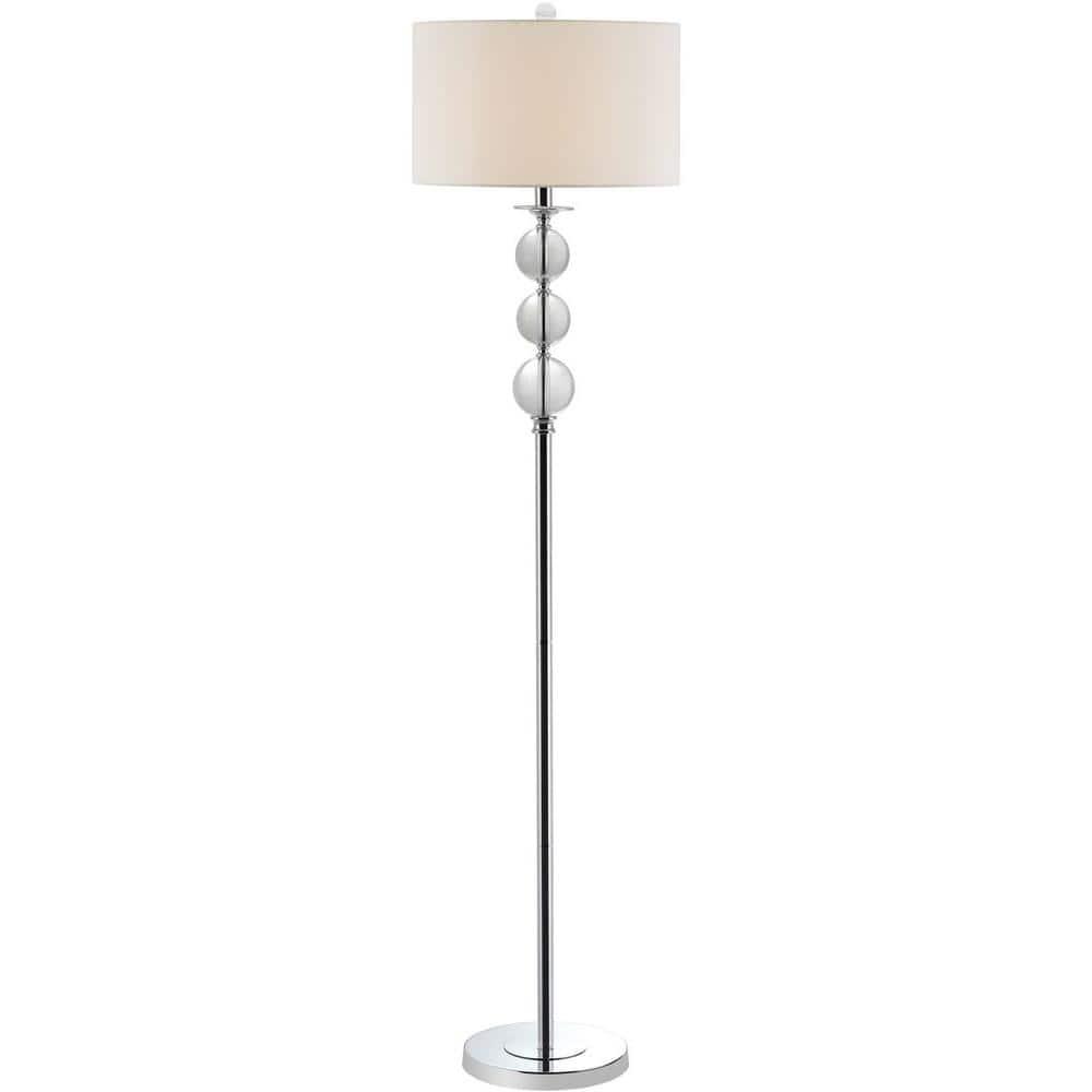 Pipa Glass Globe Floor Lamp - LIT4105 - Crystal - Safavieh