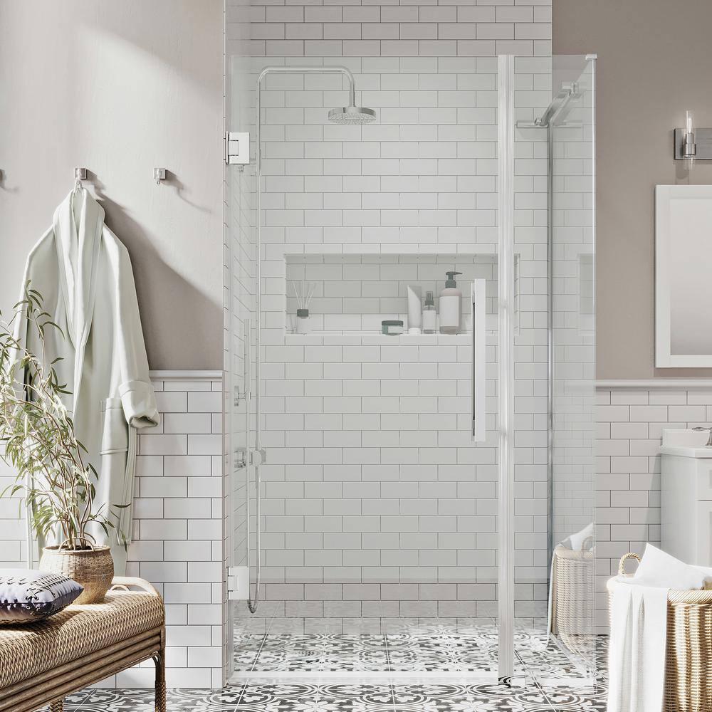 Ove Decors Endless Tampa-Pro 31" W x 72" H Corner Frameless Shower Kit, Door, Panel TP0123100