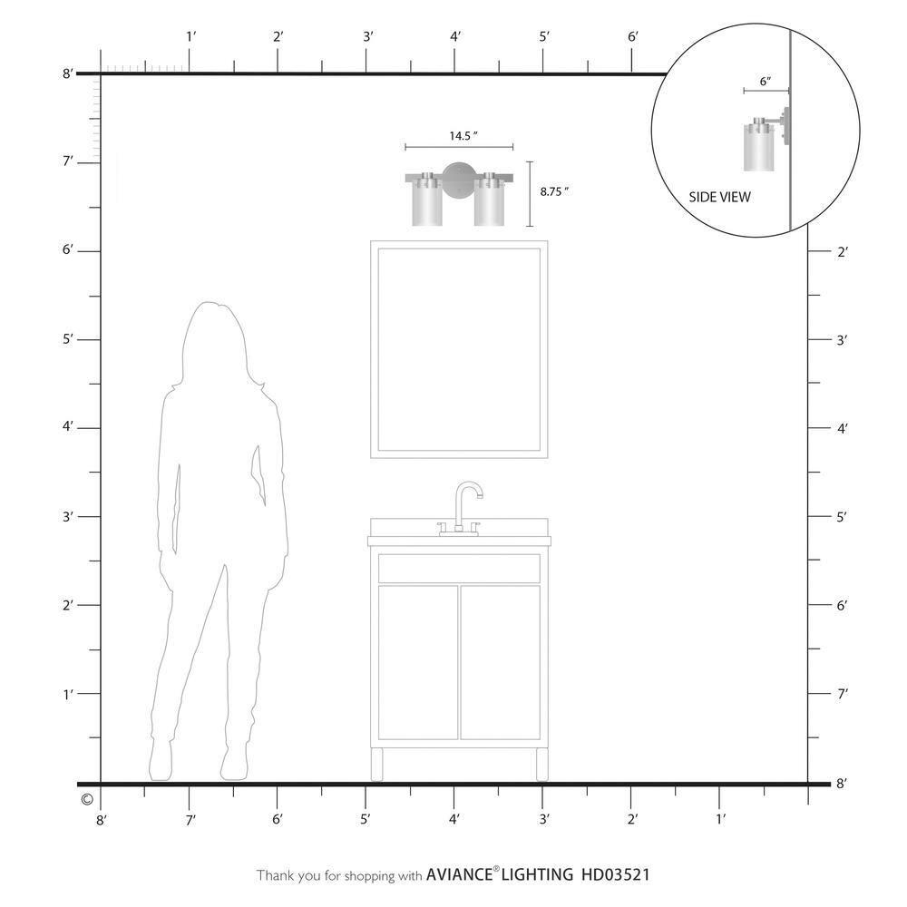 Livex Lighting Manhattan 2 - Light Vanity in  Brushed Nickel