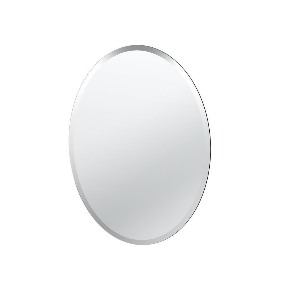 Flush Mount 26.5"H Frameless Oval Mirror