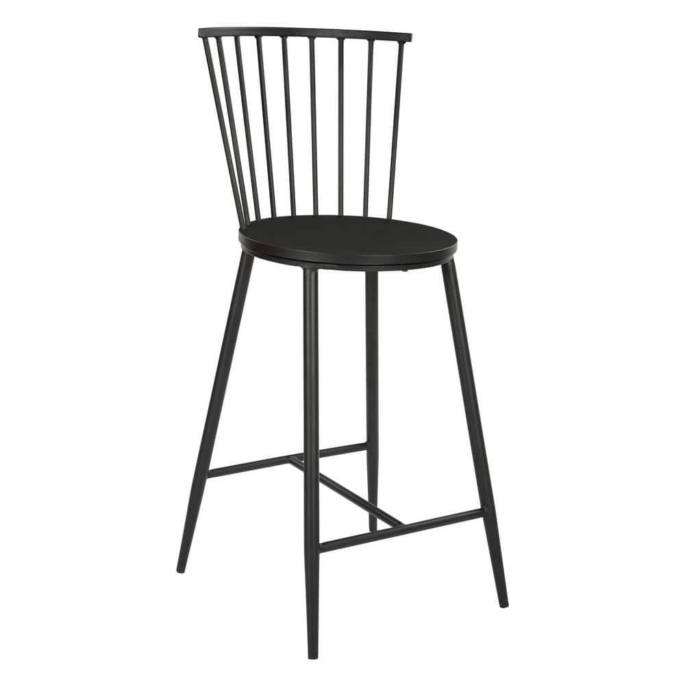 Bryce Counter Stool 26" with Black Metal Frame