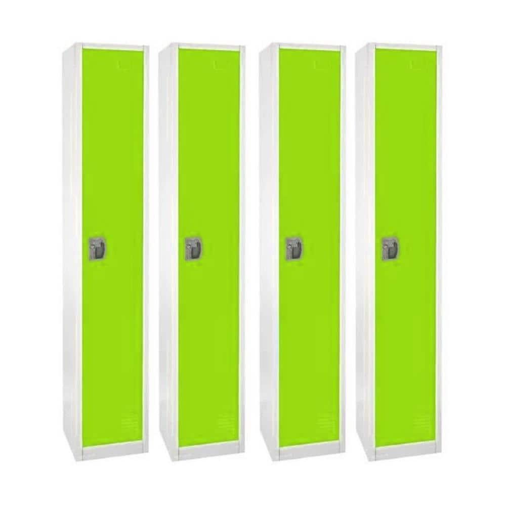 AdirOffice 12'' Wide Steel 1-Tier School and Gym Locker (Set of 4)