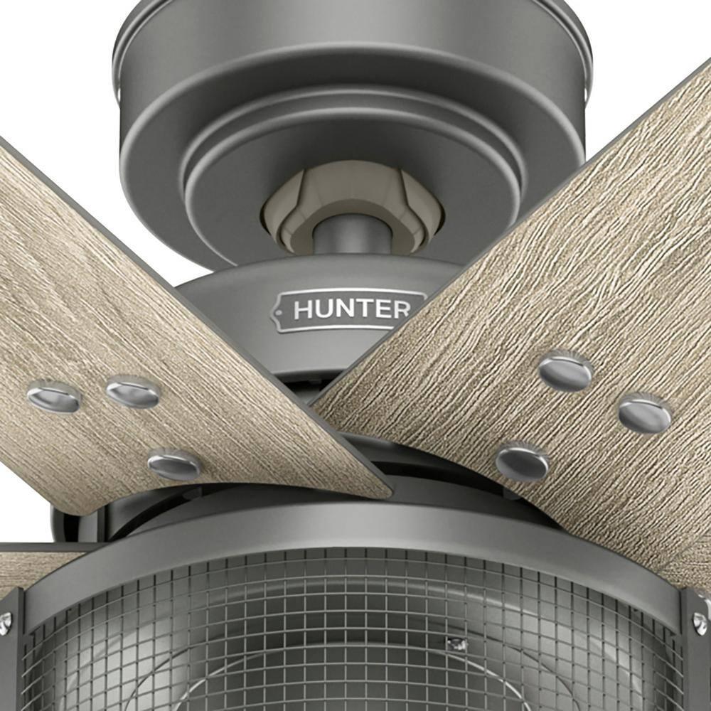 52" Houston 6 - Blade Ceiling Fan With LED Light Kit And Handheld Remote