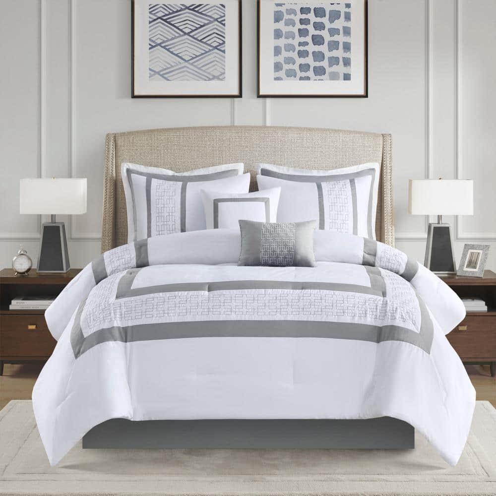 510 Design 8 Piece Embroidered Comforter Set