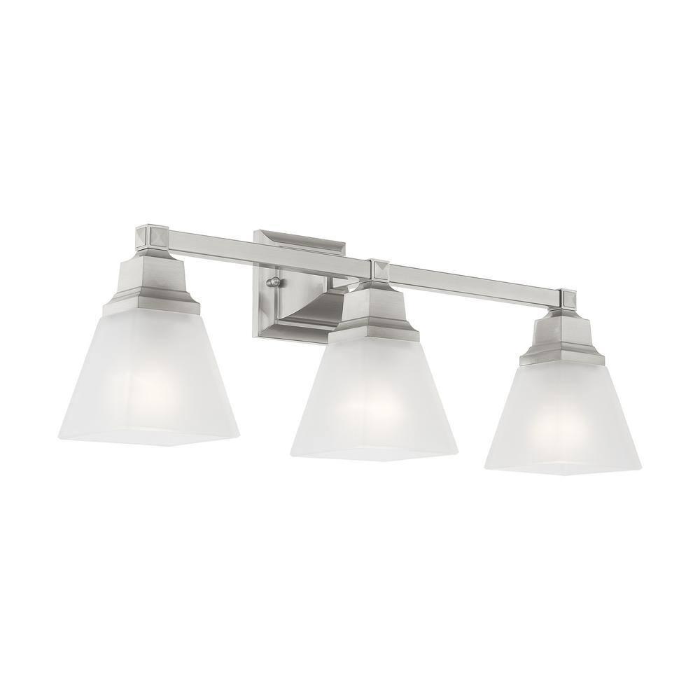 Livex Lighting Mission 3 - Light Vanity in  Brushed Nickel