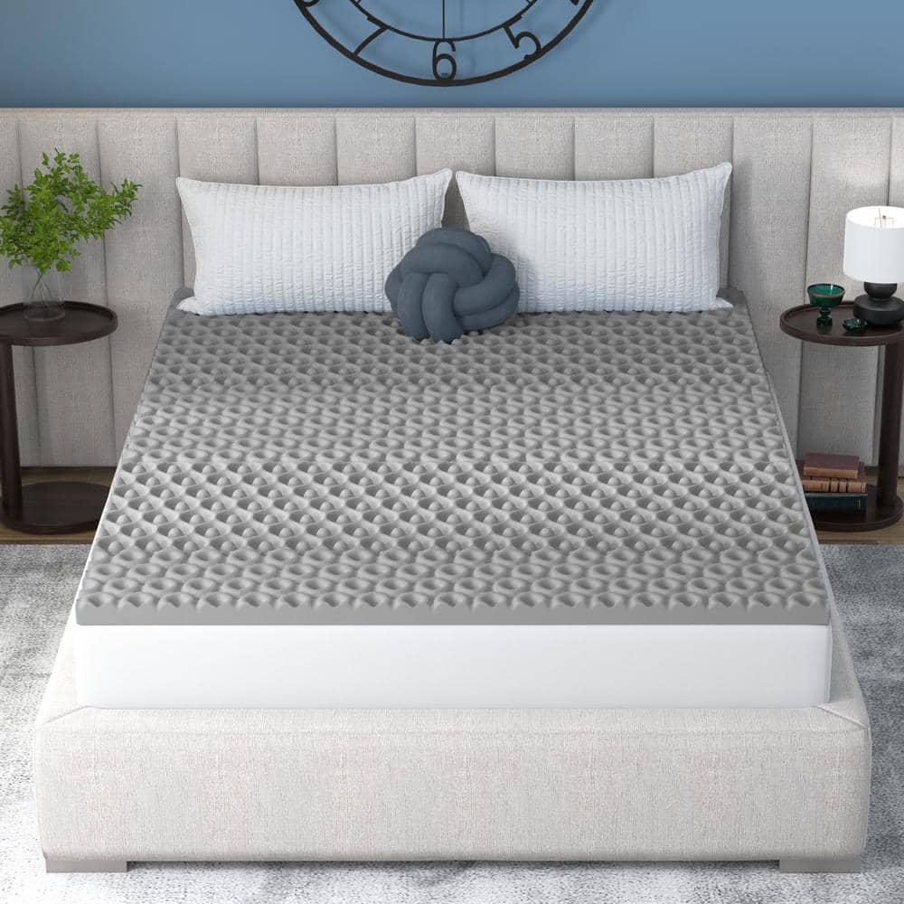 Vibe 2” Cool Pod Convoluted Gel Memory Foam Mattress Topper, Full