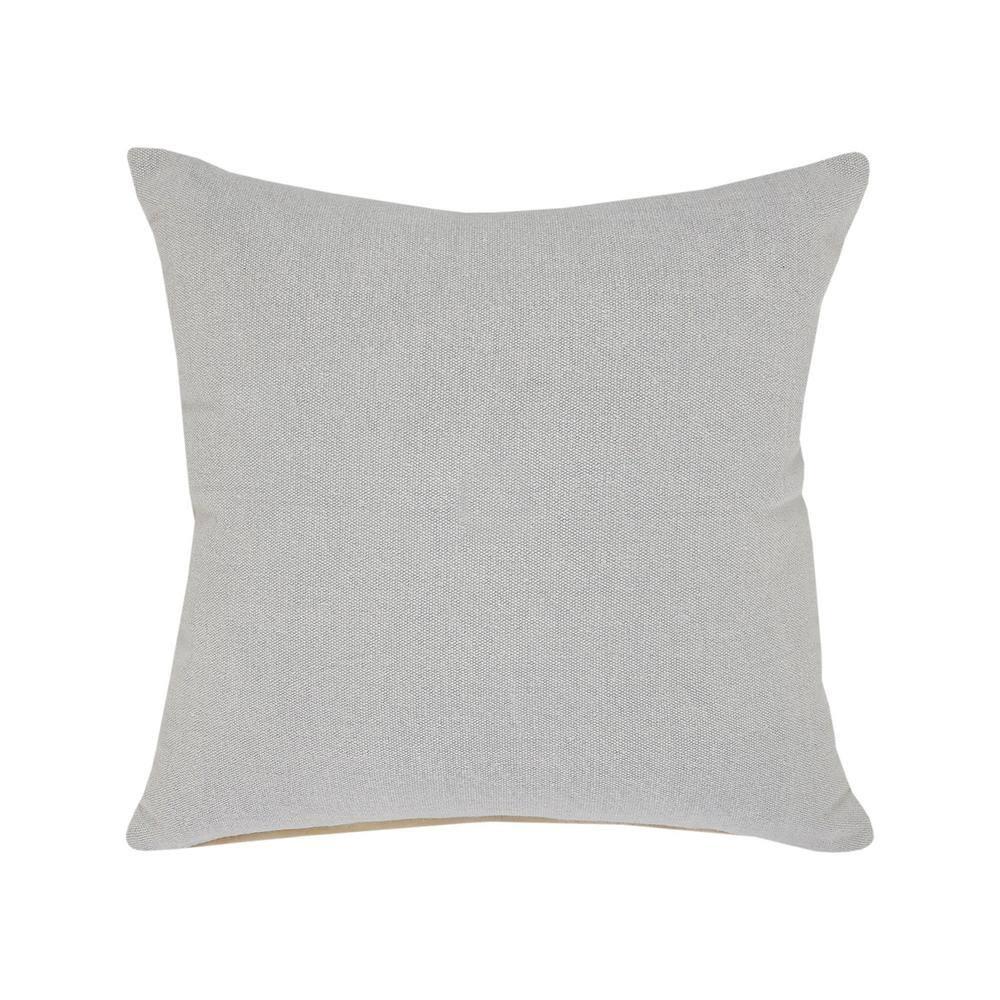 Ox Bay Tatum 20" x 20" Light Gray Solid Cotton Adult Decorative Throw Pillow