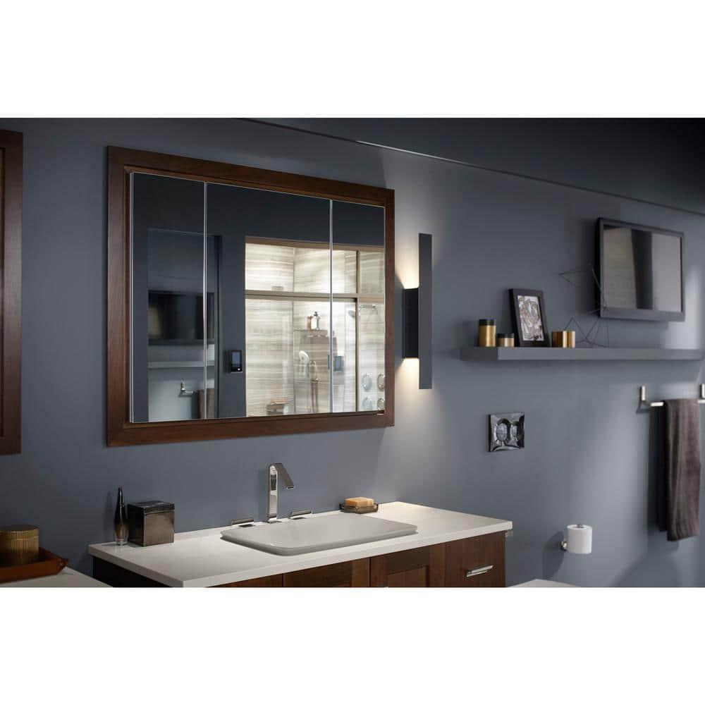KOHLER Verdera® Aluminum Triple-Door Medicine Cabinet, Frameless with Adjustable Shelves