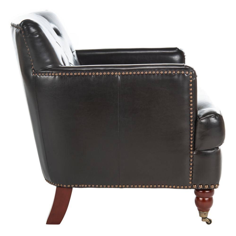Colin Chair - HUD8212 - Brown/Leather - Safavieh