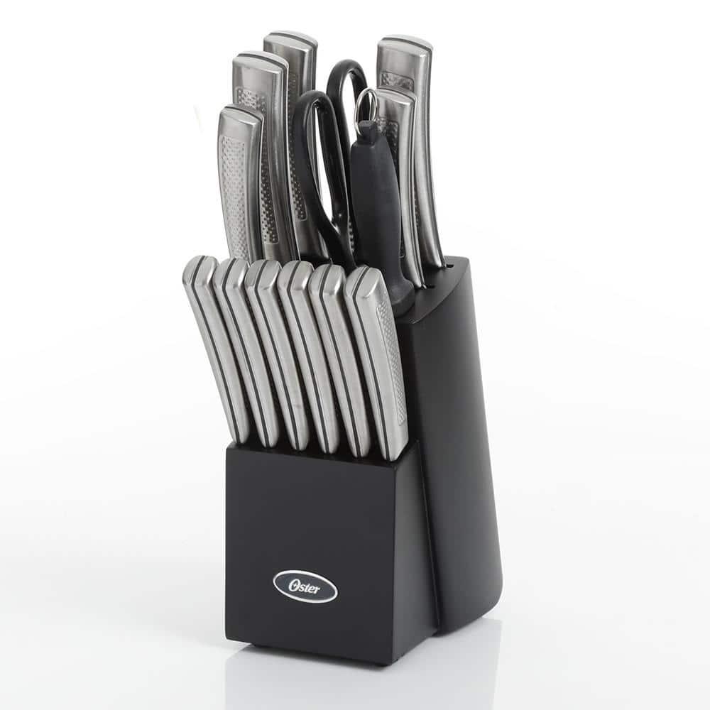 Oster Oster Wellisford Stainless Steel Kitchen Knife Cutlery Set With Block, 14 Piece