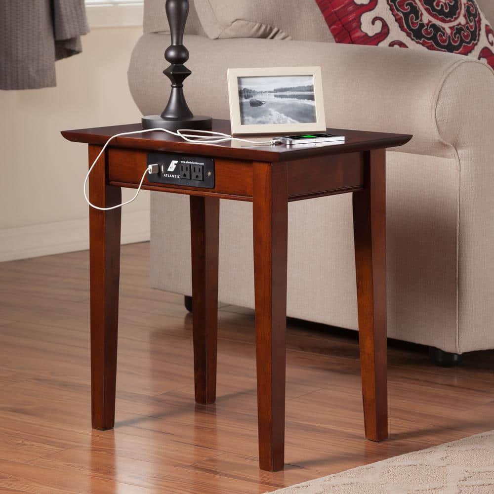 Shaker Chair Side Table with Charger Walnut - AFI