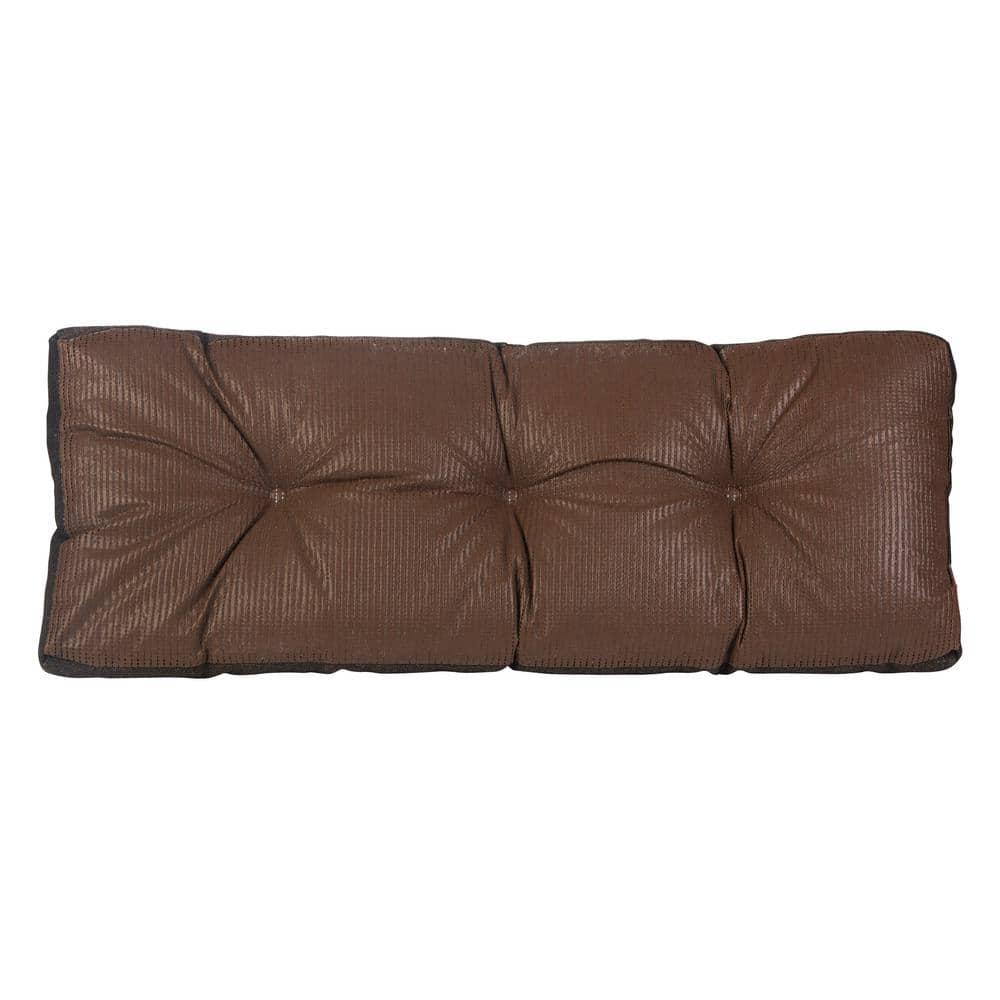 Gripper 35" Tufted Omega Universal Bench Cushion Gold: Indoor Woven Polyester Rectangle Seat, 3" Thick, 36"x14"