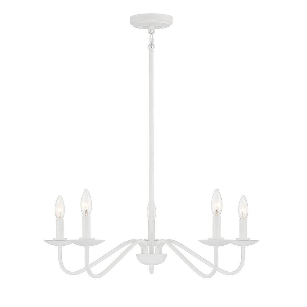 Trade Winds Aidan 5-Light Chandelier in Bisque White