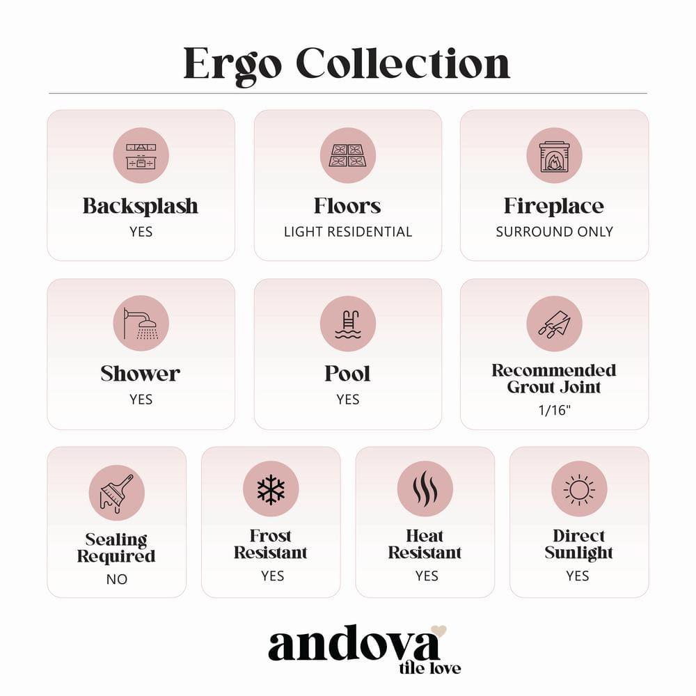 Ergo 3" x 11" Picket Glass Kitchen Backsplash, Bathroom, Shower, Pool, Wall and Floor Tile