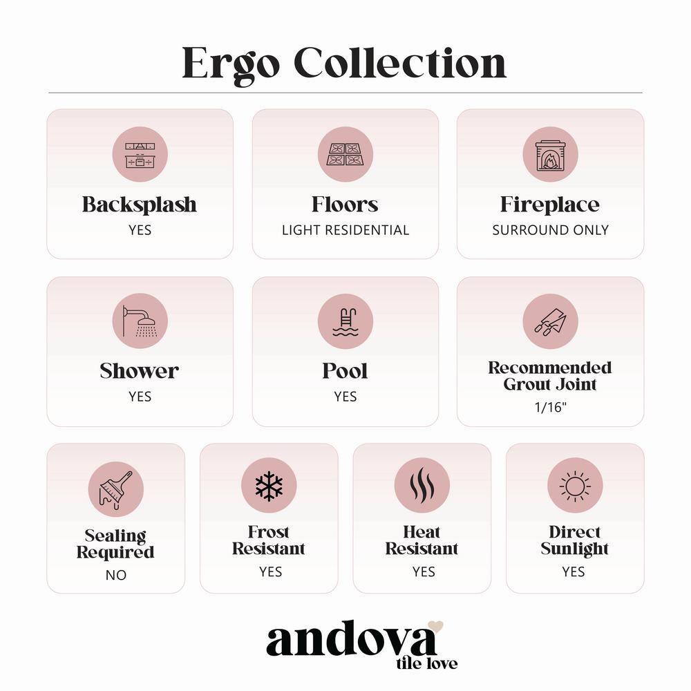 Ergo 3" x 11" Picket Glass Kitchen Backsplash, Bathroom, Shower, Pool, Wall and Floor Tile