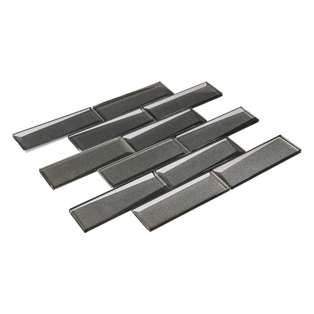 Andova Daazen 2" x 6" Glass Mosaic Kitchen Backsplash, Bathroom, Shower, Wall and Floor Tile