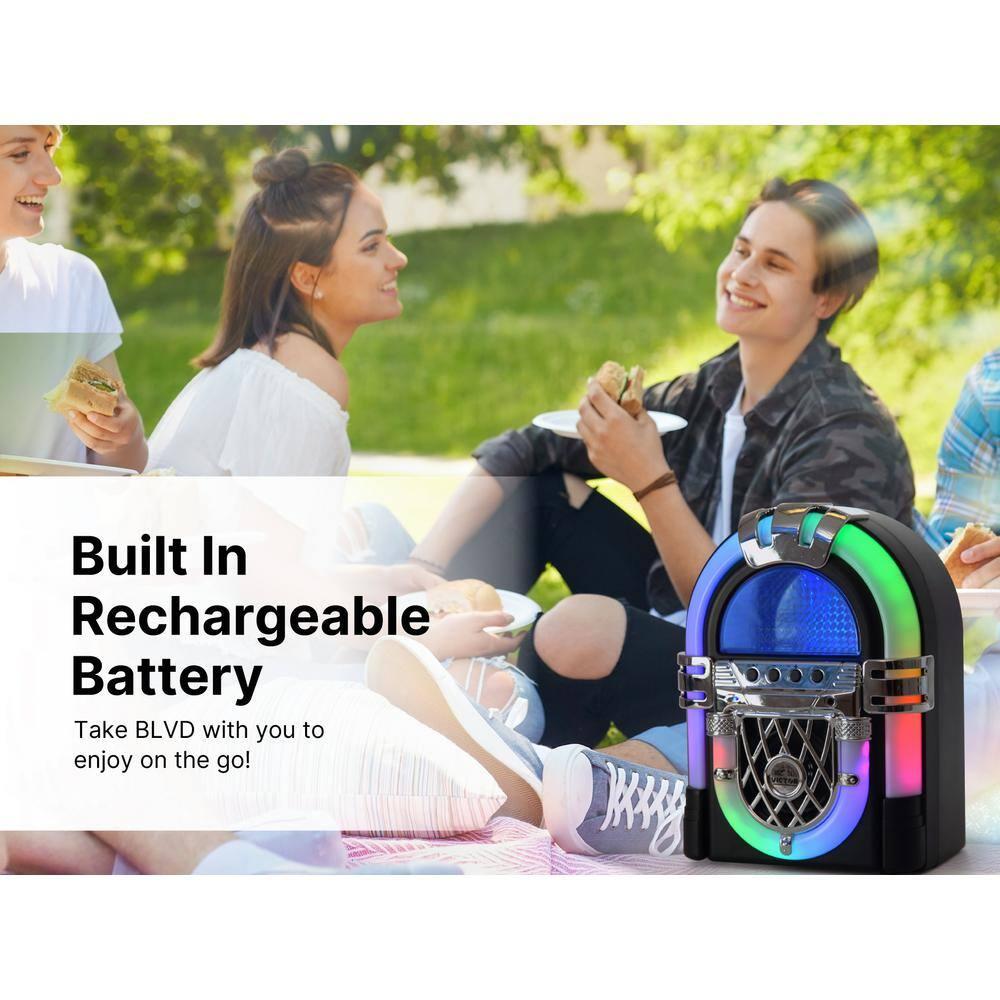 Sakar Victor Mini Bluetooth Jukebox with Multicolor LED Lighting