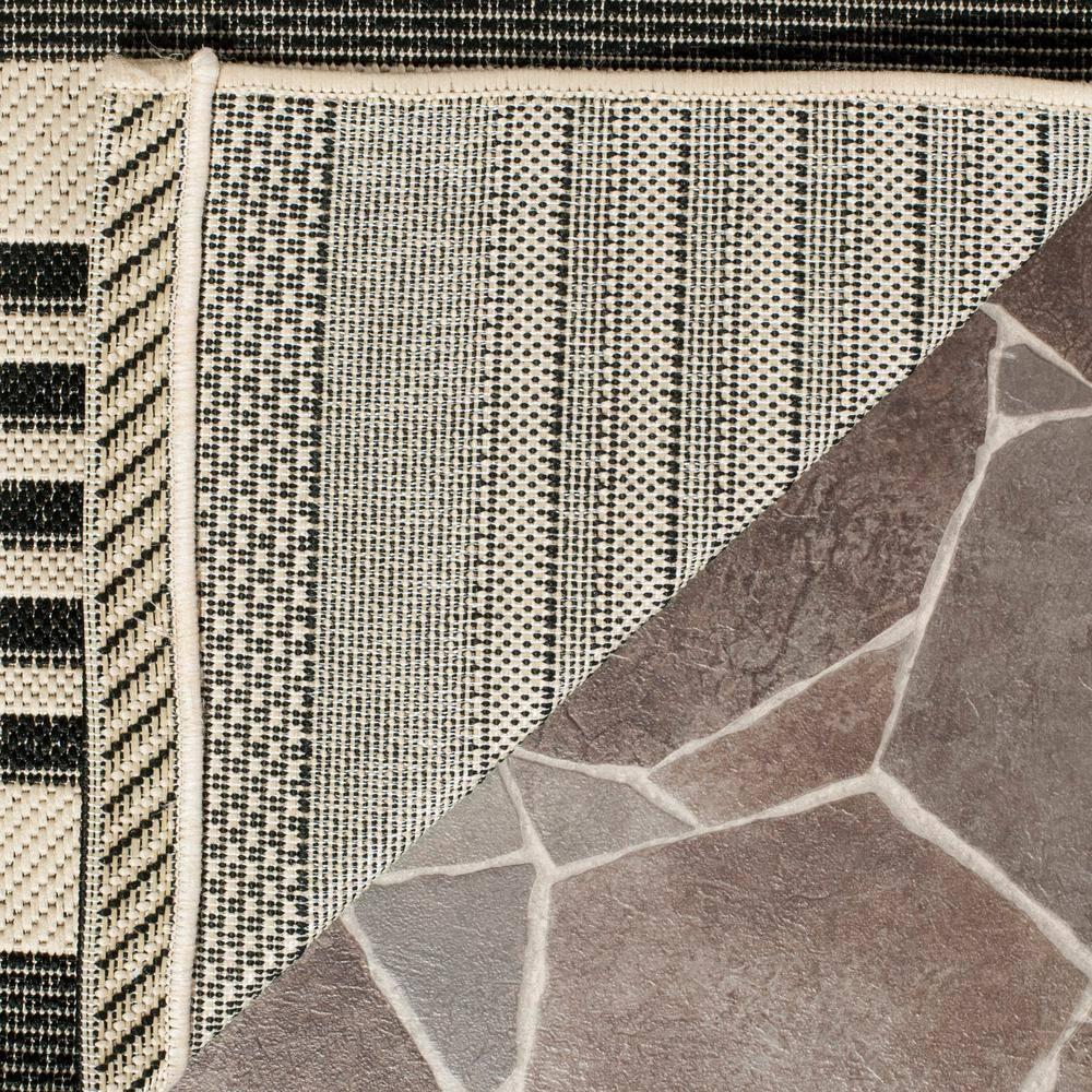 Courtyard CY6062 Power Loomed Indoor/Outdoor Area Rug - Black/Bone - 8'x10' - Safavieh.