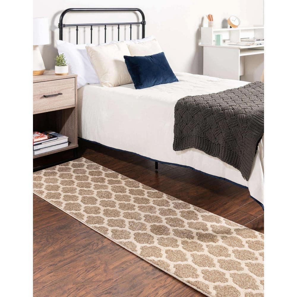 Unique Loom 2' 7 x 8' 0 Trellis Philadelphia Light Brown Area Rug