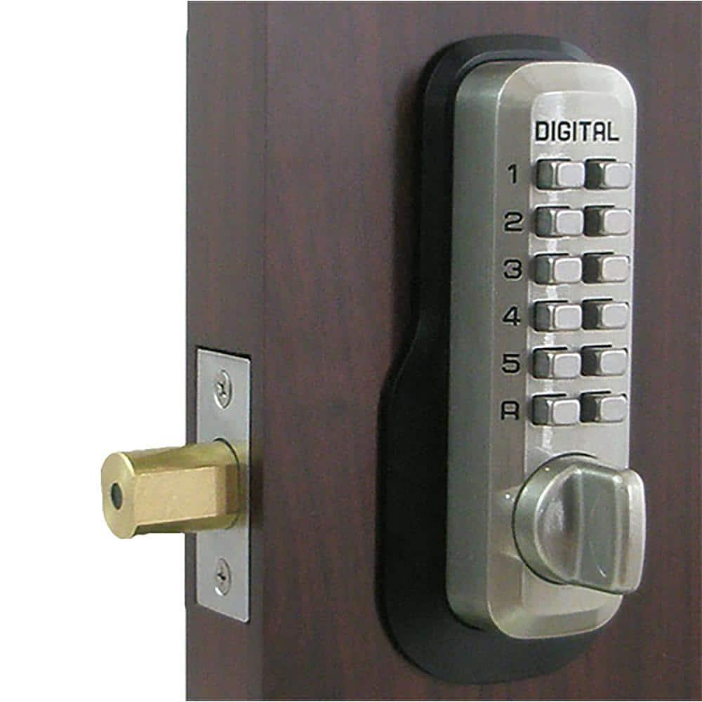M210 Double Combination Satin Nickel Keyless Single Cylinder Deadbolt Lock