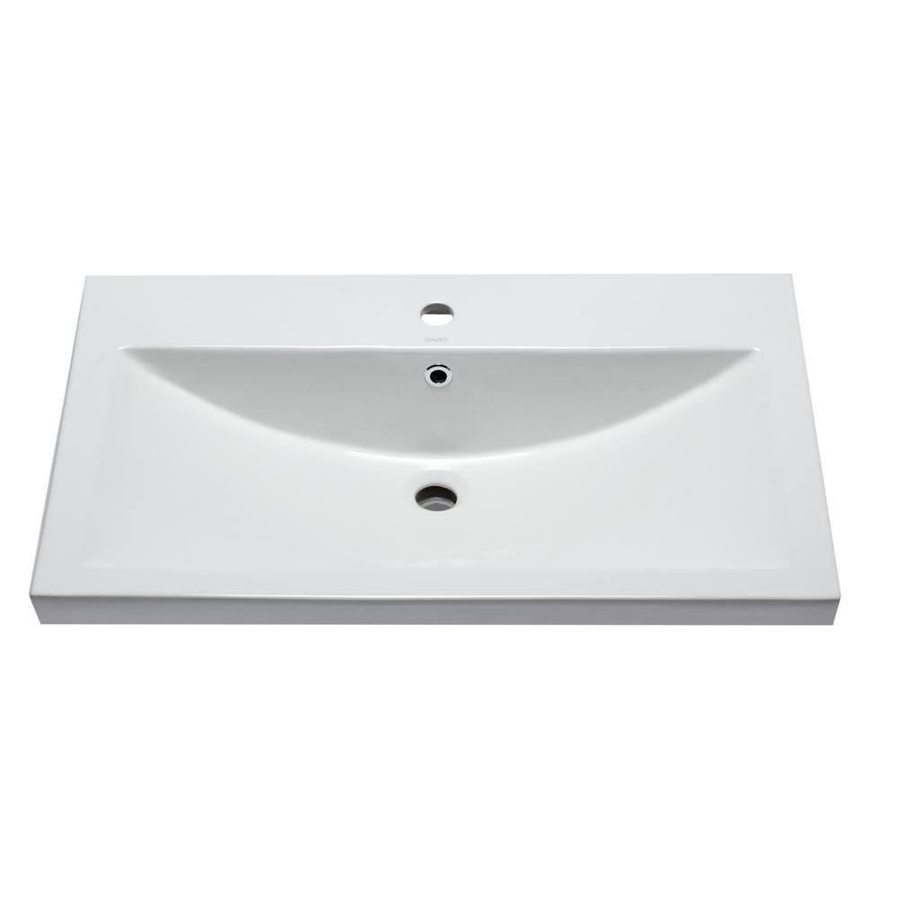 31.5'' L Drop-In Single Bowl Ceramic Kitchen Sink