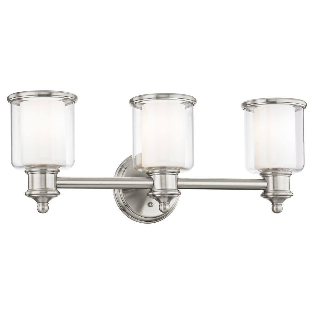 Livex Lighting Middlebush 3 - Light Vanity in  Brushed Nickel