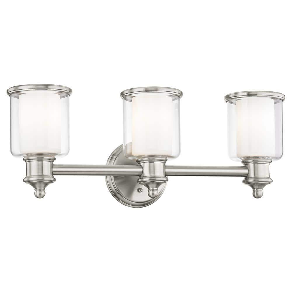 Livex Lighting Middlebush 3 - Light Vanity in  Brushed Nickel