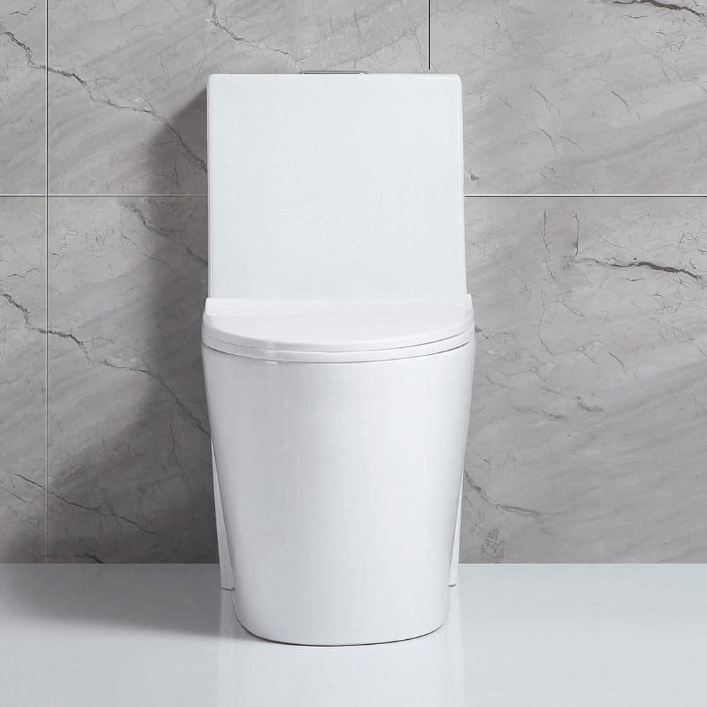 Small Compact One Piece Toilet Dual Flush