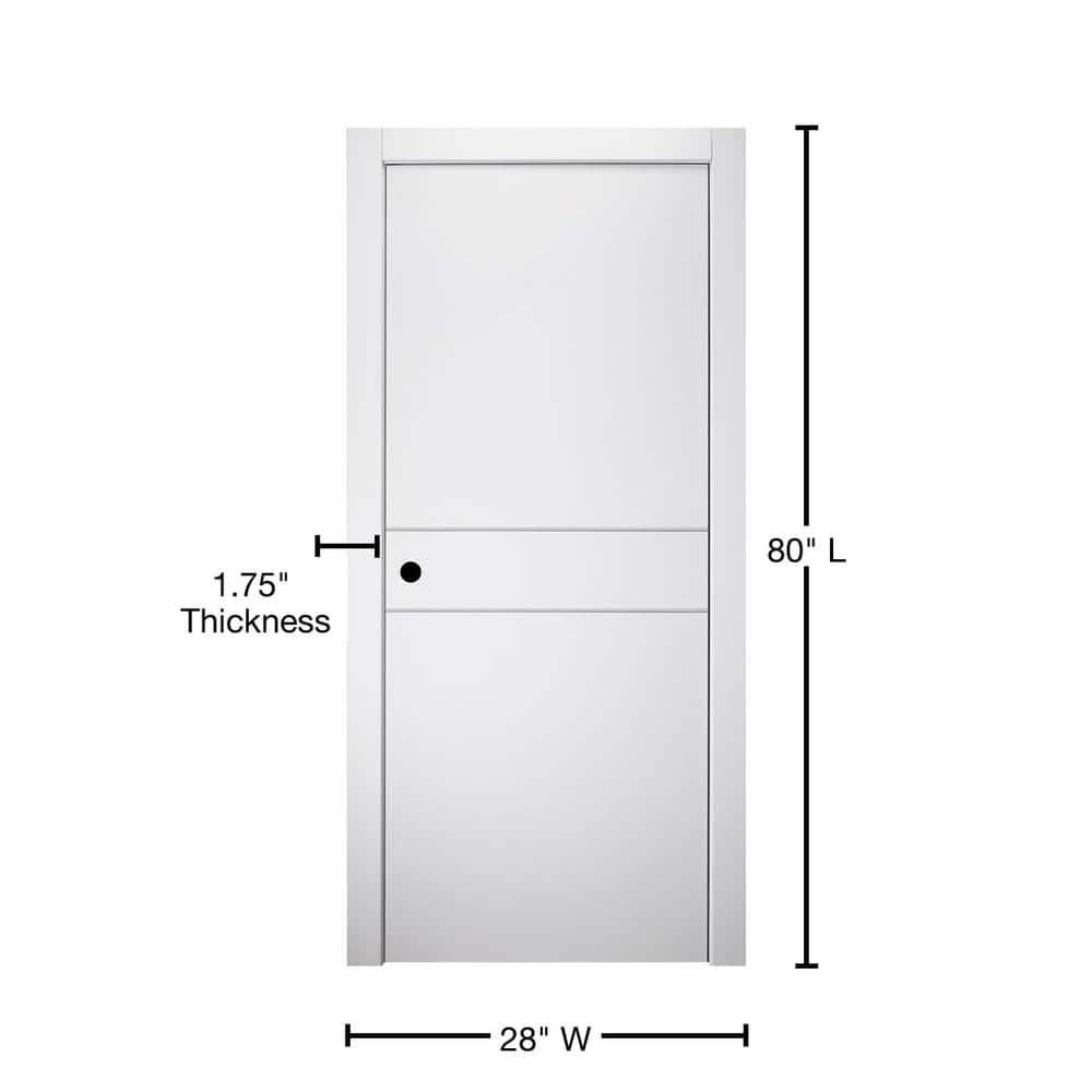 Belldinni Palladio 79.375'' Solid + Manufactured Wood Flush Prehung Door