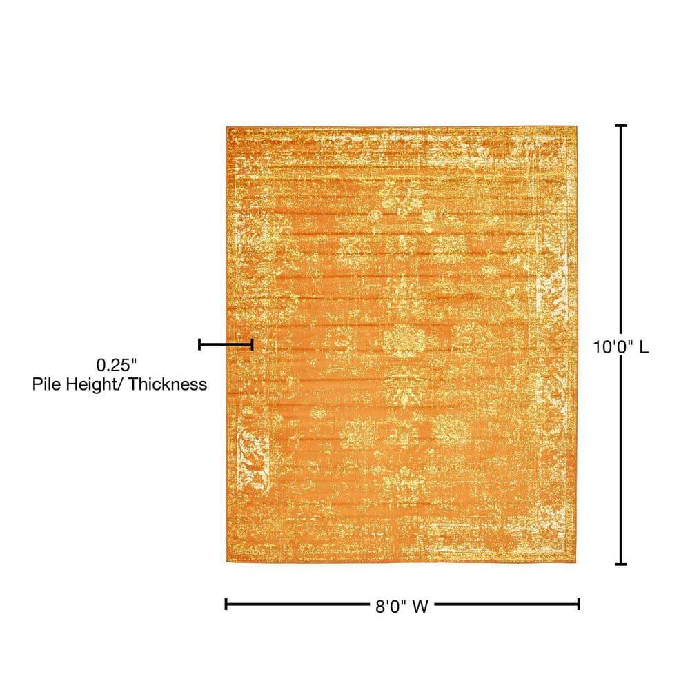 Unique Loom 8' 0 x 10' 0 Sofia Casino Orange Area Rug