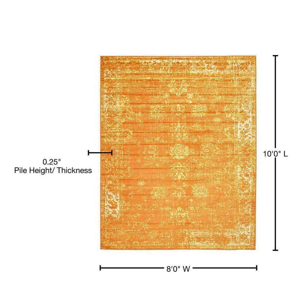 Unique Loom 8' 0 x 10' 0 Sofia Casino Orange Area Rug