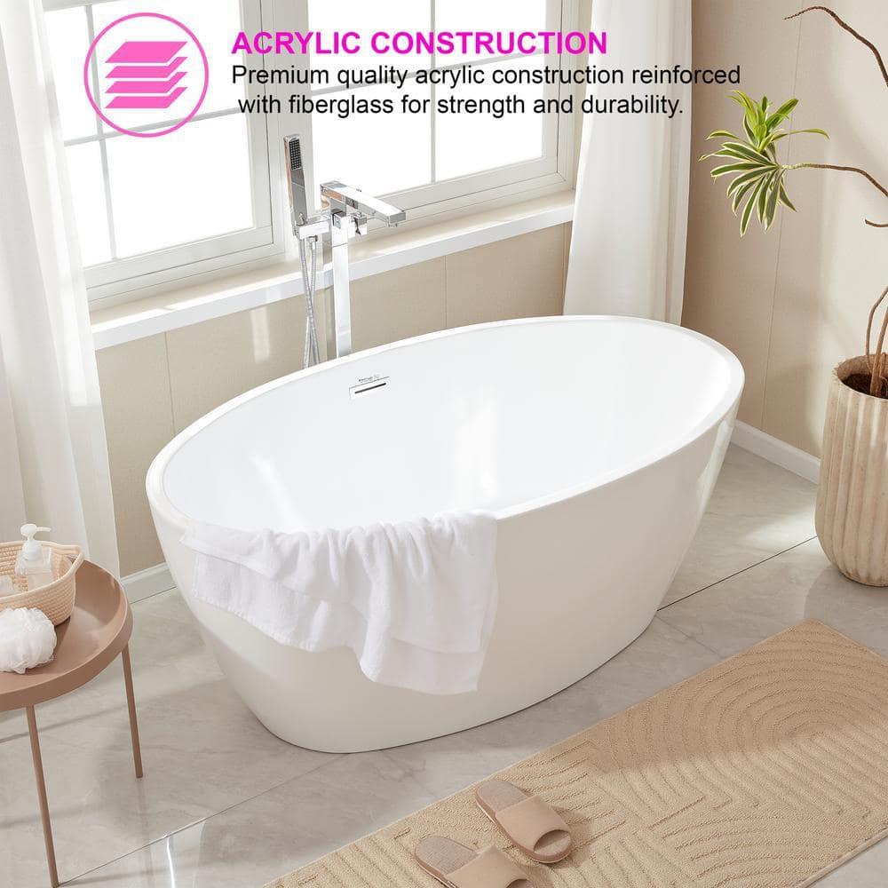 Freestanding Soaking Acrylic Bathtub