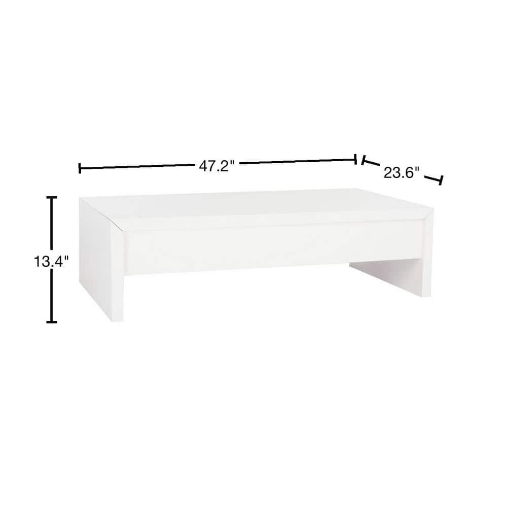 Kinsley Lift-Top Coffee Table - White - Safavieh