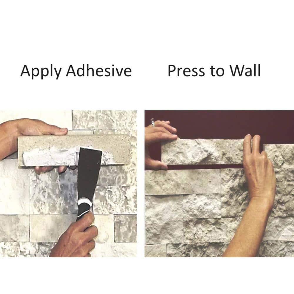 AirStone Primary Stones: Birch Bluff Color Blend, Manufactured Stone Wall Covering, Indoor & Outdoor Home Décor