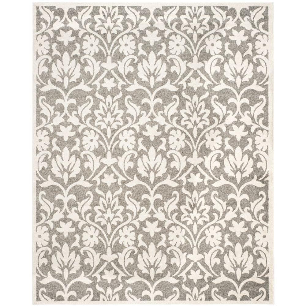 Amherst AMT424 Power Loomed Indoor Area Rug - Dark Grey/Beige - 8'x10' - Safavieh