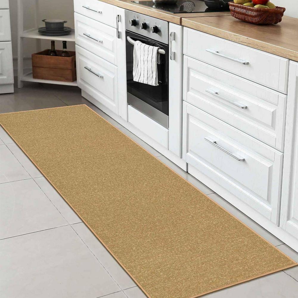 Ottomanson Ottohome Non-Slip Solid Area Rug For Living Room, Hallway Runner, Entryway Rug