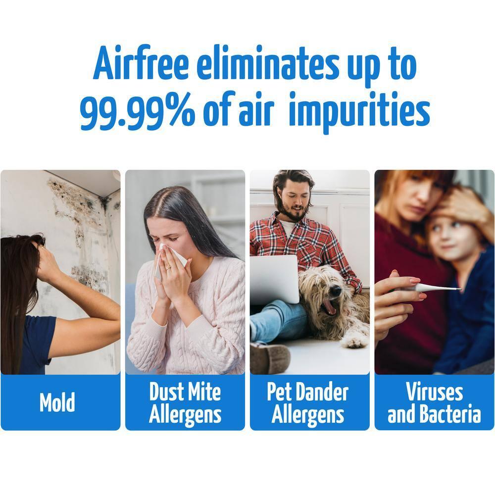 550 sq. ft, Filter-Free Technology, Patented Thermodynamic TSS Air Purifier, White, Destroys Mold, Silent Operation