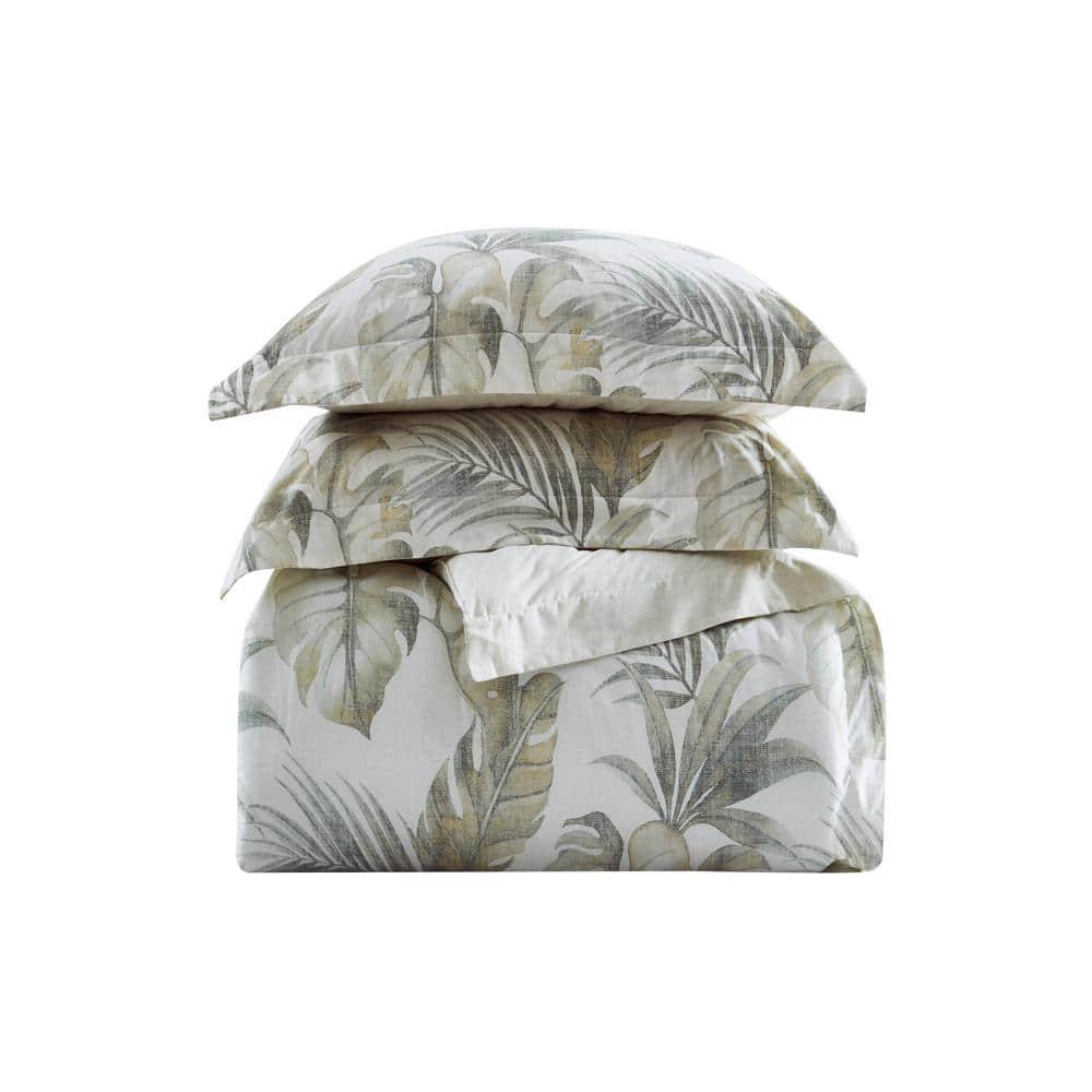 Tommy Bahama Home Tommy Bahama Waimea Bay Green Cotton Reversible Comforter Set