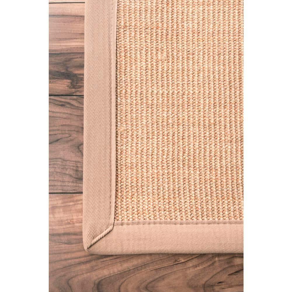 3'x5' Machine Woven orsay sisal Accent Rug Beige - nuLOOM: Modern Indoor Low Pile Skid-Resistant Area Rug