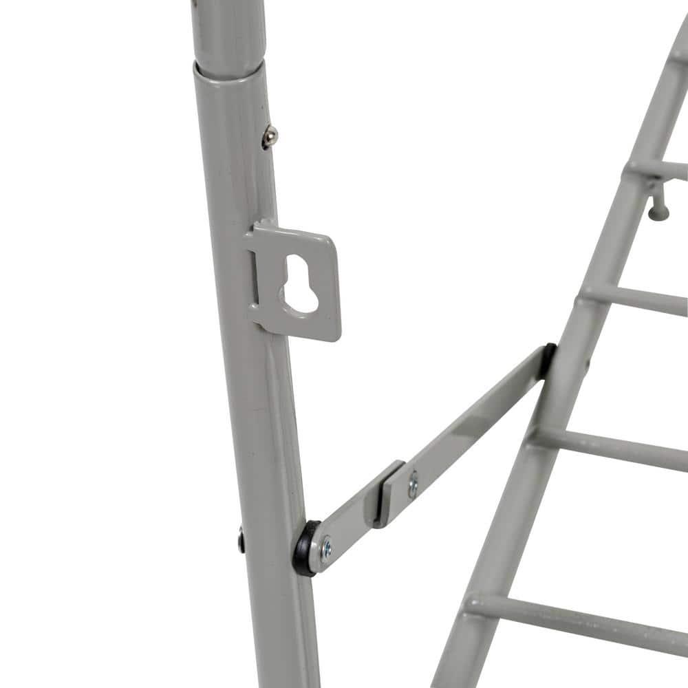 Honey-Can-Do Folding Steel Over-the-Door Mount or Wall Mount Clothes Drying Rack, Grey