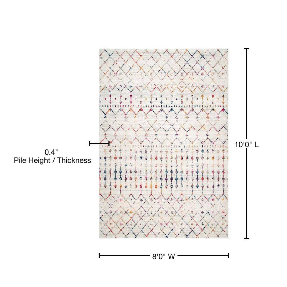 nuLOOM Moroccan Blythe Light Multi 8' x 10' Transitional Area Rug