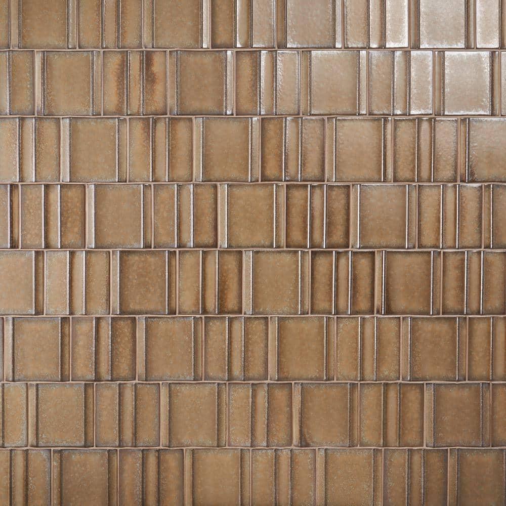 Ivy Hill Tile Metaru 5.82 In. X 5.82 In. 3D Metallic Look Matte Porcelain Wall Tile (7.82 Sq. Ft. / Case)