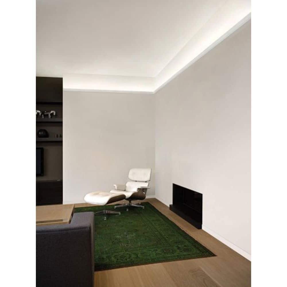 Orac Decor | High Density High Density Polyurethane Foam Crown Moulding For Indirect Lighting | Primed White | 4in Sample Piece